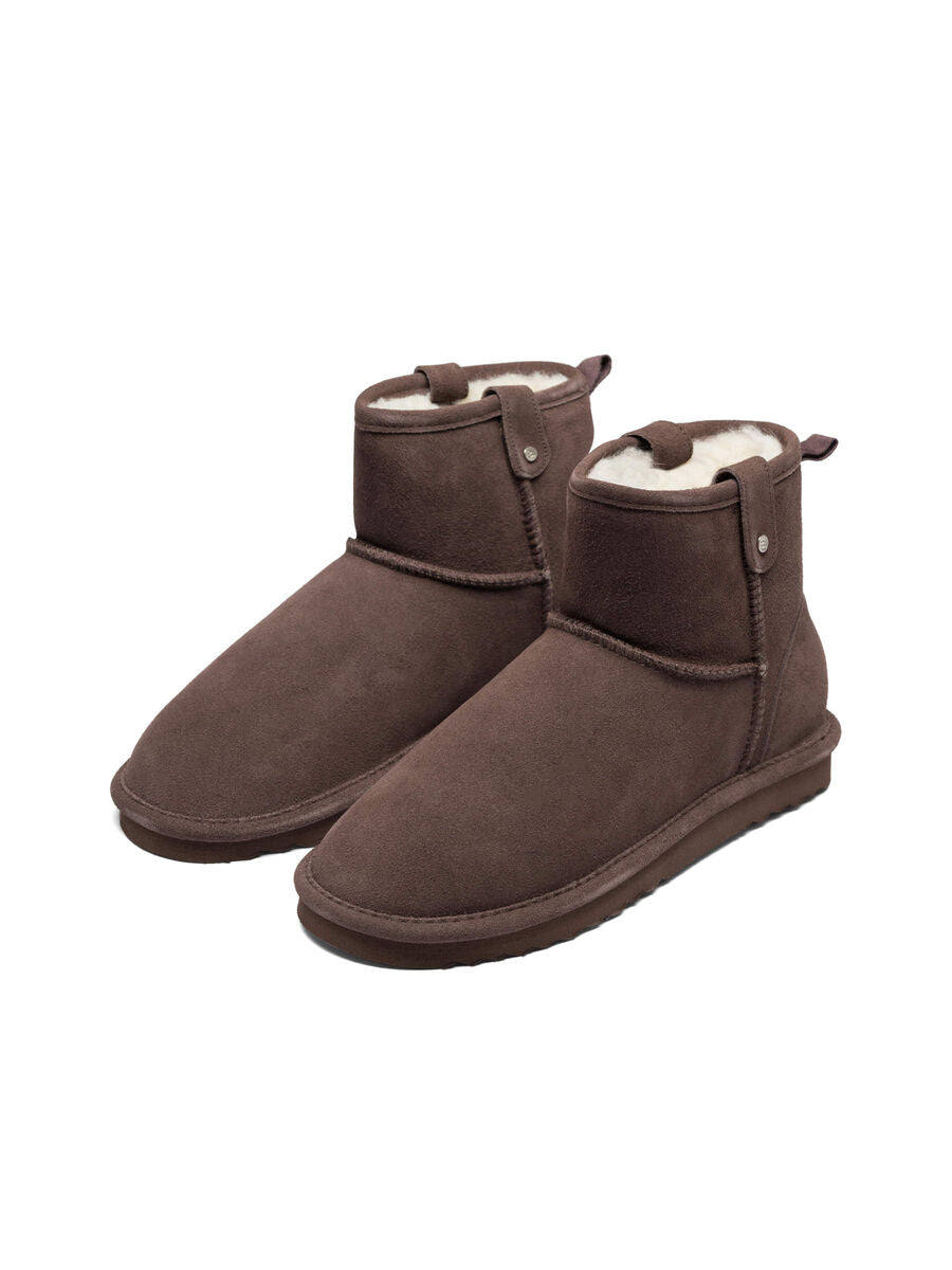 BIASNOW SHORT BOOT SUEDE - DARK BROWN